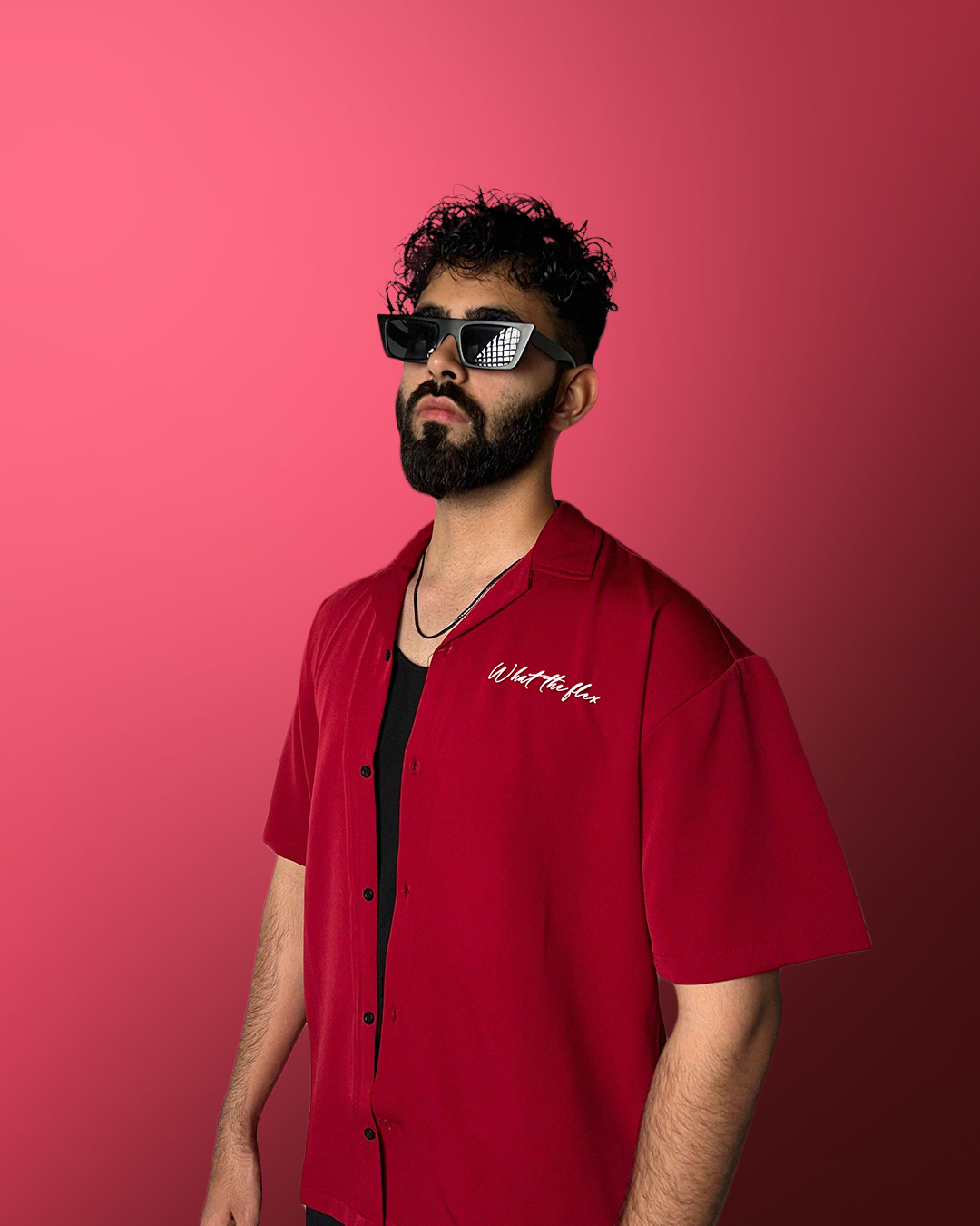 bowling, cuban, streetwear, retro, camp, guayabera, shirts, red