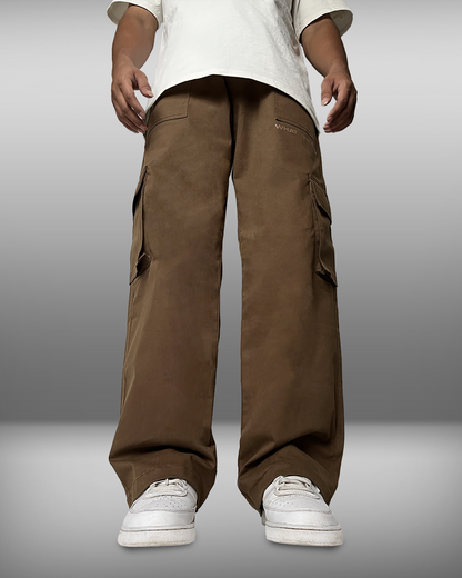 cargo, pants, relaxed, comfortable, pockets, brown