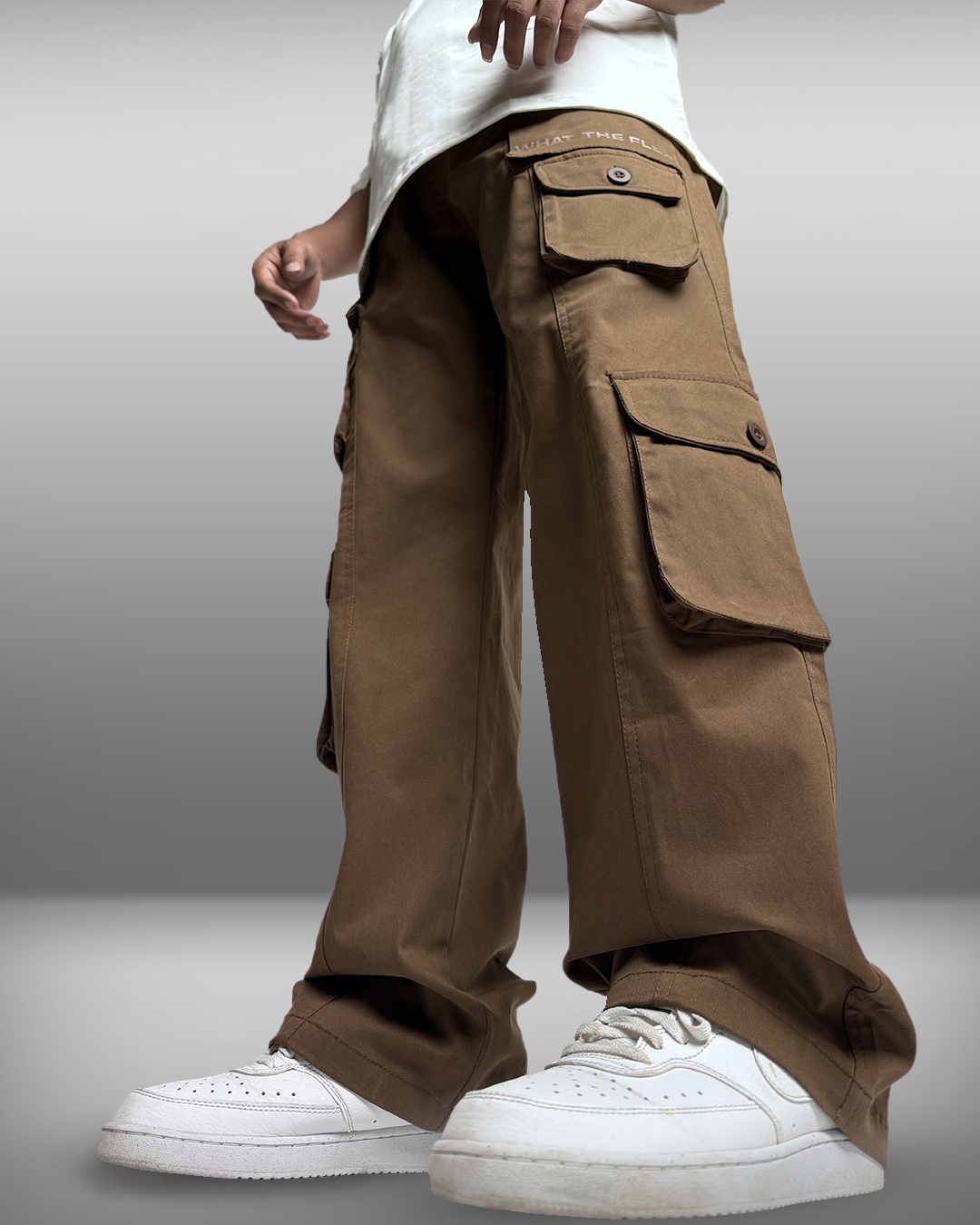 cargo, pants, relaxed, comfortable, pockets, brown