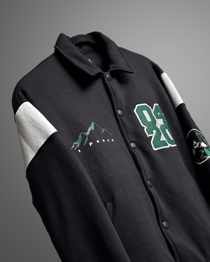 PRAYER OVER PANIC VARSITY JACKET